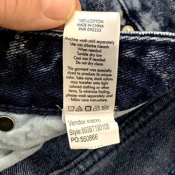 Pacsun Acid Wash Jeans Mom Jean Dark Rinse Blue 30 90s y2K - Picture 10 of 11